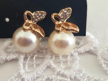 Náušnice, bižutéria, zlaté, 