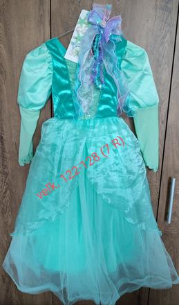 Kostým ariel zelené šaty velk. 122-128 (7r), 