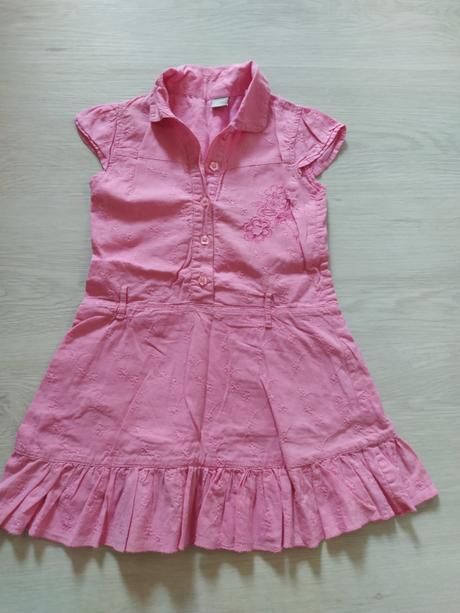 Ružové košeľové šatky s volanom. 86-92, tu,86