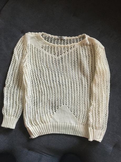 Bielokremovy svetrik, new look,m