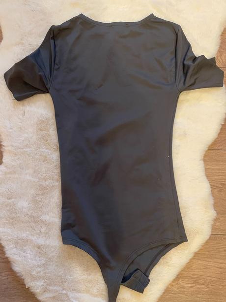 Tmavo šedý body top, xxs, xs