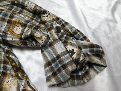 Kvalitna košelova bluzka s roll-up rukavmi, c&a,42