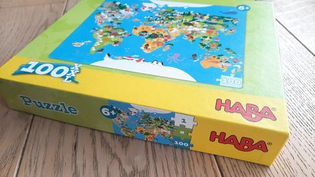 Puzzle haba mapa sveta, ako nové, 