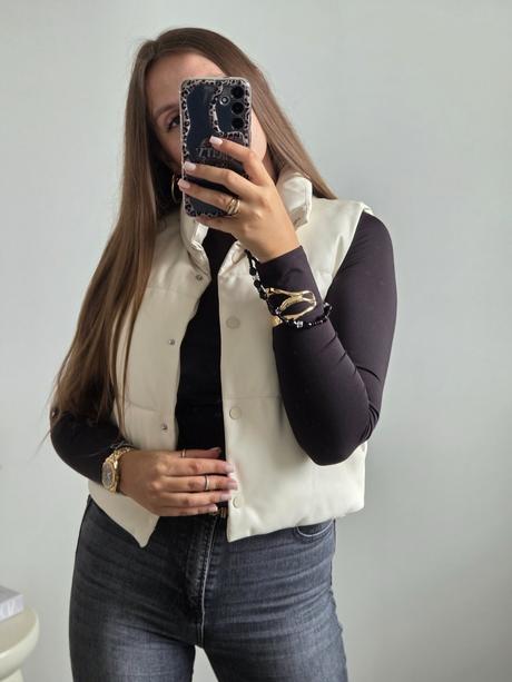 Skrátená koženková vesta xs, primark,xs