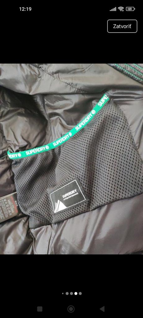 Zimná paperova bunda, superdry,s