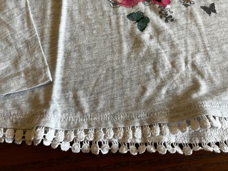 Tričká s motívom motýlikov 122/128 - dvojbalenie, h&m,122