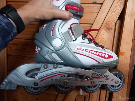 Korčule kolieskové + chrániče grátis, tempish,38