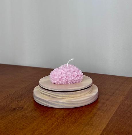 Sviečka - kvietkované srdiečko, 