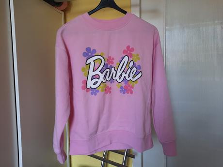 Bledoružová mikina barbie oversize xxs, primark,32