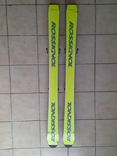 Žlté lyže rossignol comp j 100, rossignol,100-109 cm