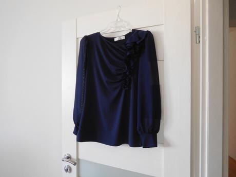 Blúzočka pružná s tilovým rukávom, 36/38 v,, 38