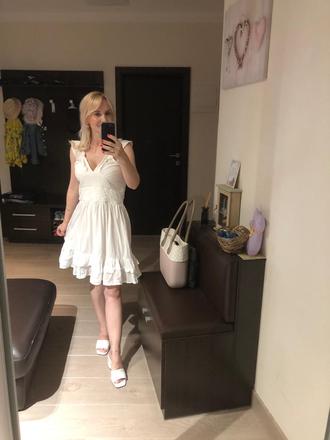 Biele romantické satocky, veľkosť m, m