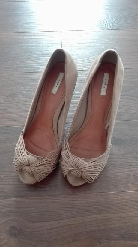 Dámske béžové lodičky bez špice zara, zara,39