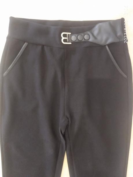 Leginove nohavice s eko kozou, m