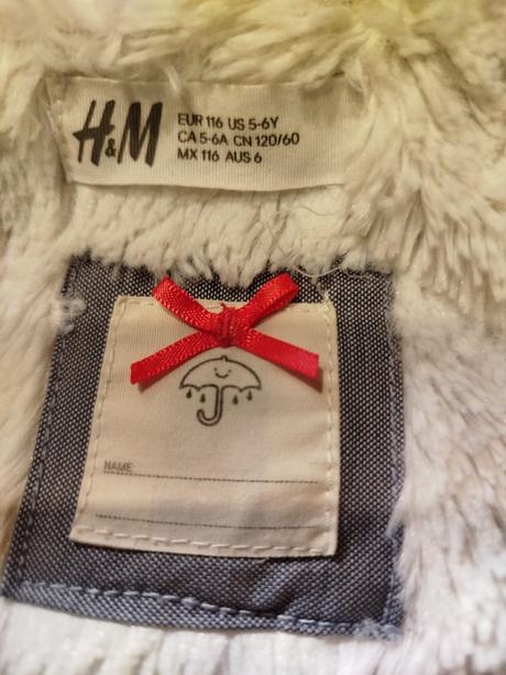 Zimná bunda s kožušinkou, h&m,116