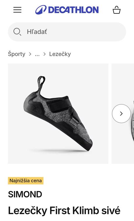 Lezečky simond top stav, 34