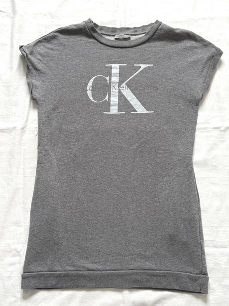 Calvin klein jeans šedé mikinové šaty/tunika veľko, calvin klein,m