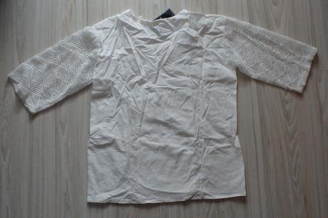 Blúzka s čipkou bielo maslovej farby, v. xl/xxl, xl