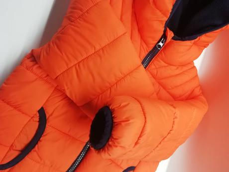 Oranžový kabát v top stave, f&f,98