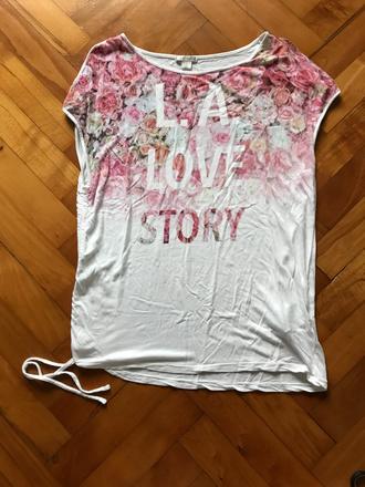 Dámske krásne tričko s ružami, amisu,m