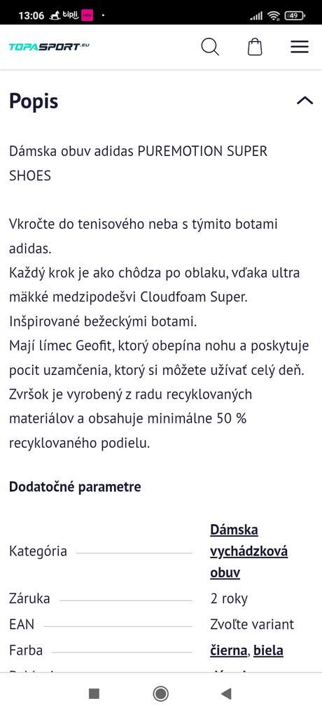 Adidas puremotion super tenisky ,40, adidas,40