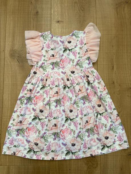 Nové kvetinkové šaty lily grey, 128