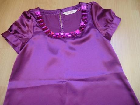 Saténové šaty - raz oblečené, 158