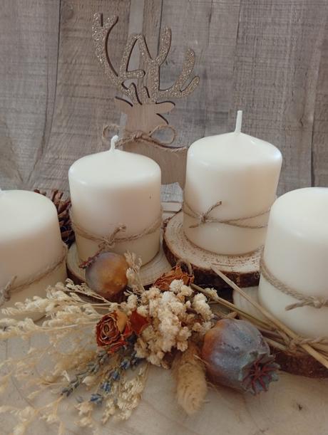 Adventný veniec v rustikálnom štýle, 