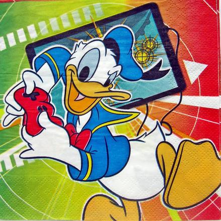 Servítka káčer donald a mickey 4ks (s204), 