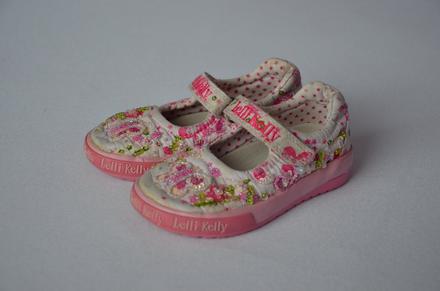 Flitríkové plátenné topánočky lelli kelly, 24