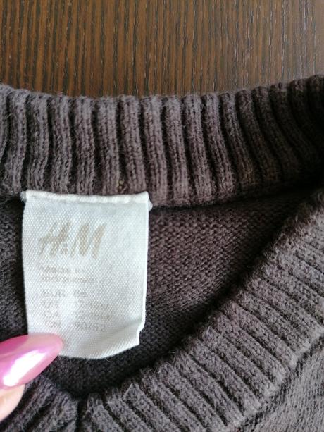 Hnedý svetrik, h&m,86