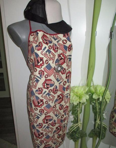 Štýlová zástera s motívom u.s.a., 