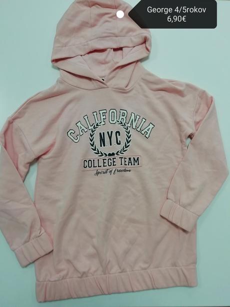 Ružová mikina, george,110