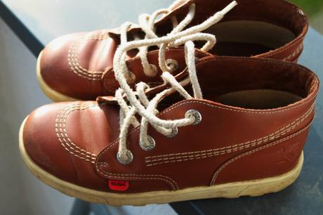 Kvalitné detské kožené topánky, kickers,33