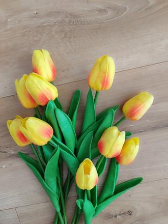 Tulipány 10ks oranžovo-žlté,