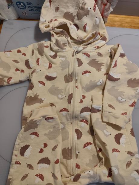 Zvieratkový teplákovy overal na zips, sinsay,92