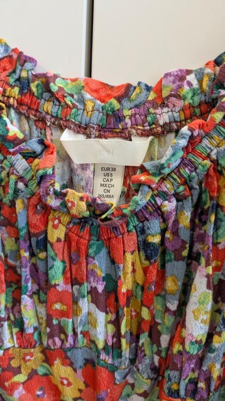Kvietkované dlhé šaty h&m, h&m,s