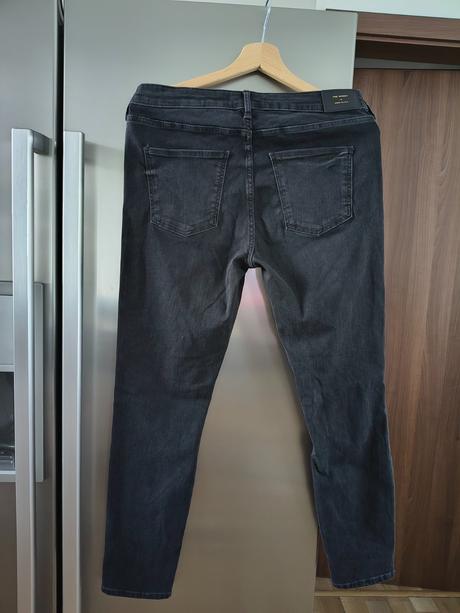 Zara elastické sivo čierne skinny l-xl, zara,l