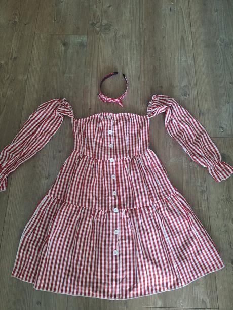 Kockovane saty gingham, xs