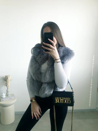 Kožušinová vesta xs/s, xs