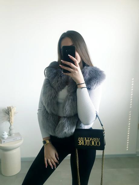 Kožušinová vesta xs/s, xs