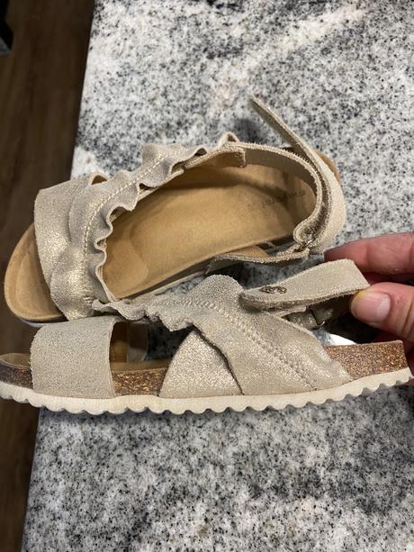 Zlate kožené sandálky mayoral veľkosť 28, mayoral,28