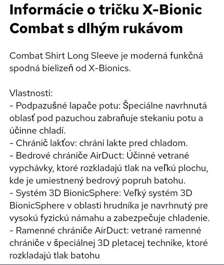 Termo x-bionic combat " s/m ", m