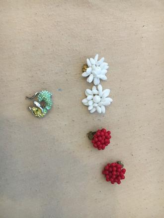 Náušnice a brošňa,