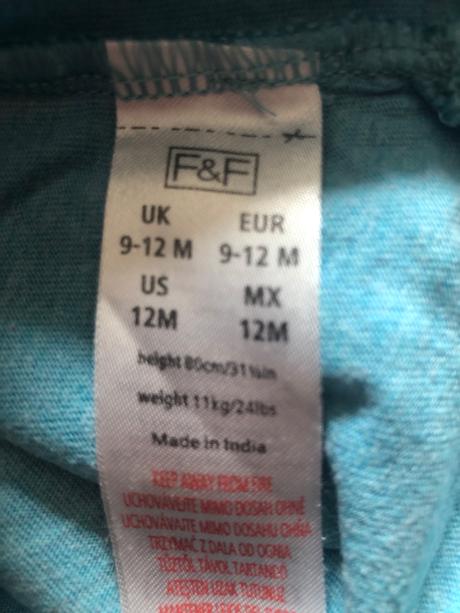 Bavlnené nohavice, f&f,80