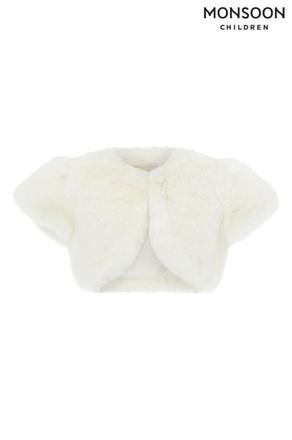 Kožušinkové bolerko monsoon uk, monsoon,146 / 152