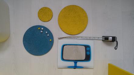 Rámik a jedinečné kruhové dekoračné korkové násten,