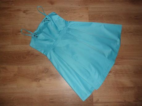 Tyrkysové šaty, orsay,40