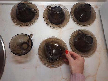 Kávová/ čajová súprava +6 pohárov,