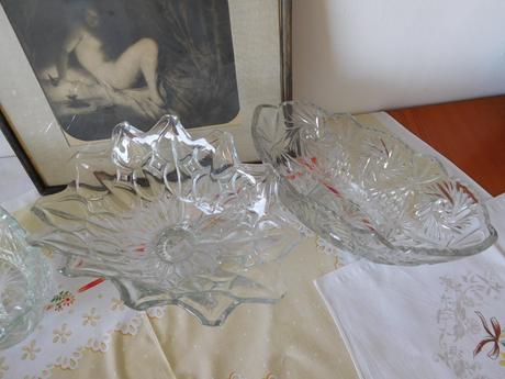 Lisované sklo mysy na ovocie, 